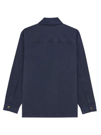 Saint Laurent Men Cotton Linen Gabardine Cassandre Overshirt