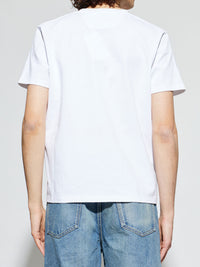 SAINT LAURENT PARIS Crewneck Cotton T-Shirt Women