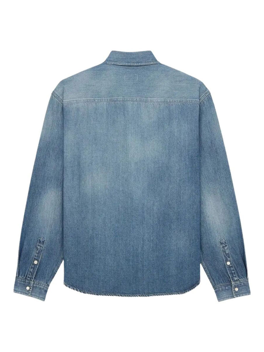 SAINT LAURENT PARIS Cassandre Shirt In Denim Women