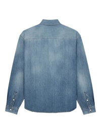 SAINT LAURENT PARIS Cassandre Shirt In Denim Women