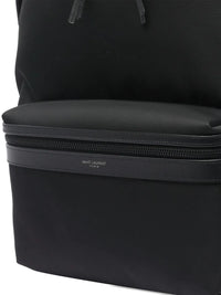 SAINT LAURENT Saint Laurent Men City Backpack In Econyl®, Smooth Leather And Nylon