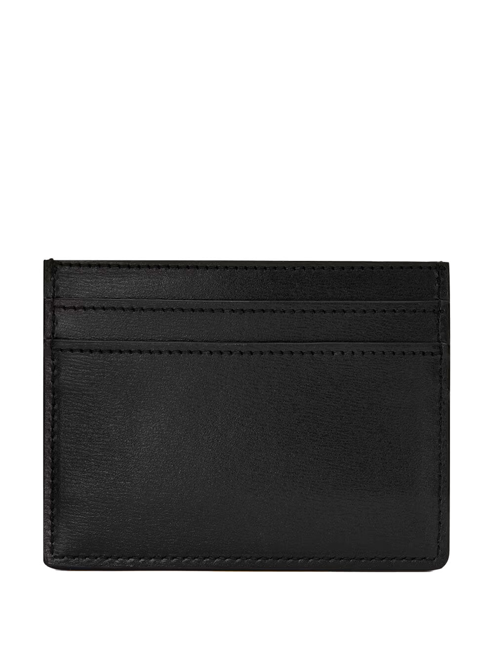 SAINT LAURENT PARIS Tiny Cassandre Credit Card Case In Shiny Leather Women