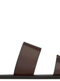 Saint Laurent Men Babylone Slides In Smooth Leather