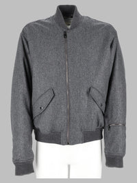 DOLCE & GABBANA Dolce & Gabbana Men Bomber In Flanella Di Lana Imbottito