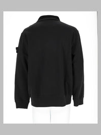 Stone Island Men Felpa Con Zip Corta E Patch Logo