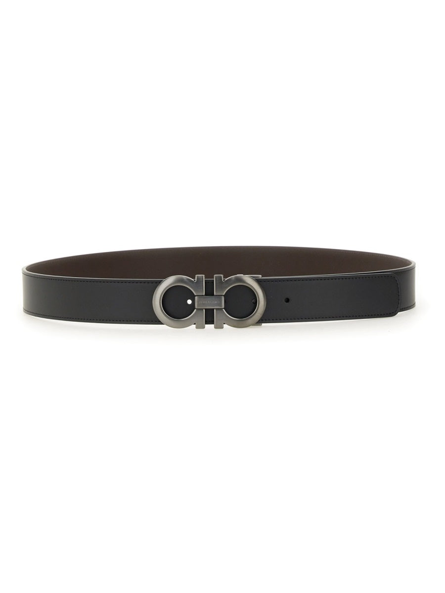 Ferragamo Men Cintura Reversibile Gancini