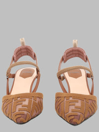Fendi Women Slingback "Colibrì Lite" Con Tacco Medio