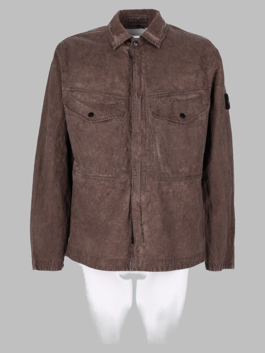 Stone Island Men Overshirt In Velluto A Coste