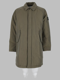 Stone Island Men Cappotto Lungo In Micro Twill