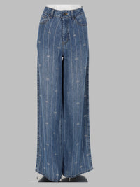 Self-Portrait Women Jeans In Denim Con Strass