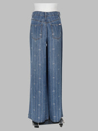 Self-Portrait Women Jeans In Denim Con Strass