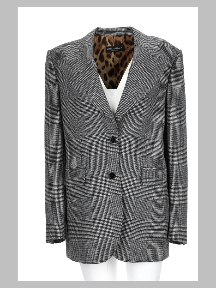Dolce & Gabbana Women Giacca Monopetto "Linda" In Principe Di Galles
