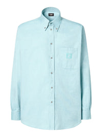 FENDI Oxford Cotton Shirt With Ff Embroidery Women