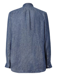 FENDI Comfort Fit Chambray Shirt With Ff Embroidery Women