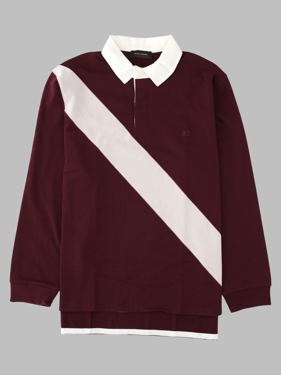 Wales Bonner Men Polo "Rugby" In Jersey Di Cotone