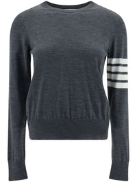 Thom Browne Women Wool 4-Bar Relaxed Pullover
