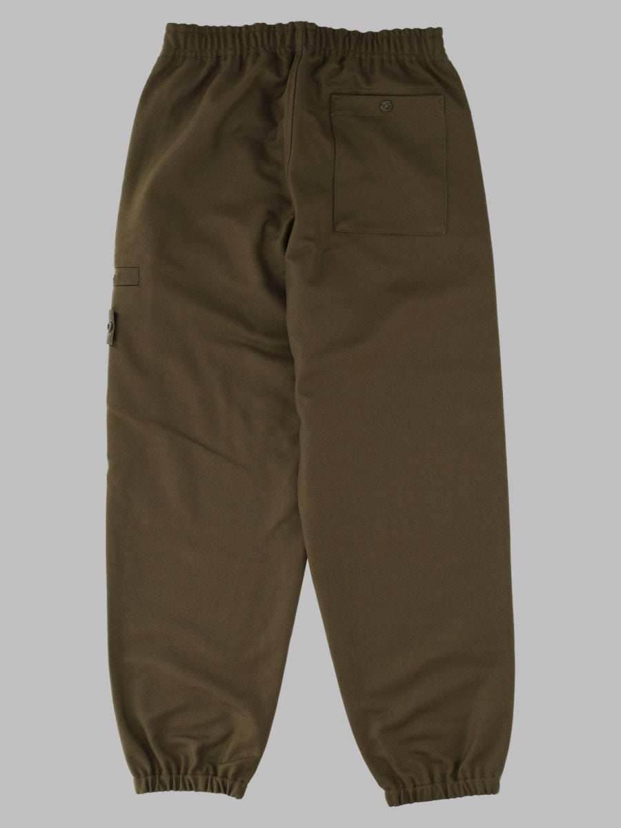 Stone Island Men Pantalone Jogger In Flanella Di Lana Cardata