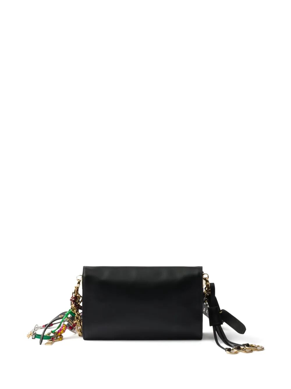 Prada Women Prada Soft Sound Small Leather Shoulder Bag With Charms