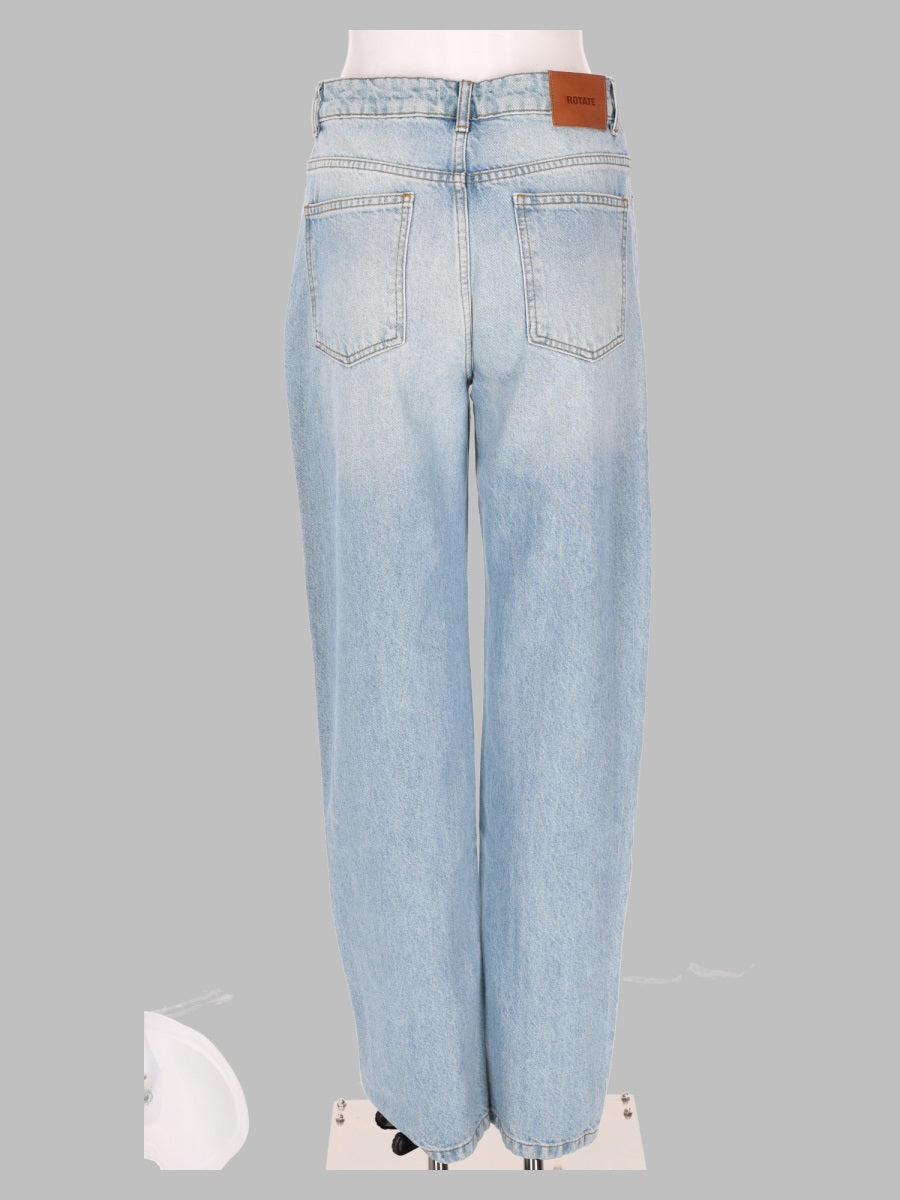 Rotate Women Jeans Dritto In Denim Con Zip