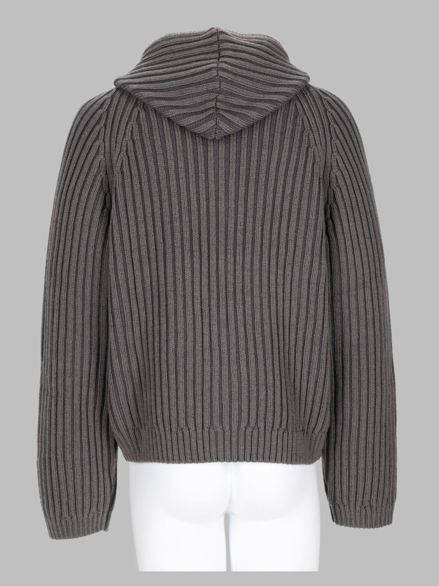 Our Legacy Men Maglia In Lana Merino Con Zip E Cappuccio
