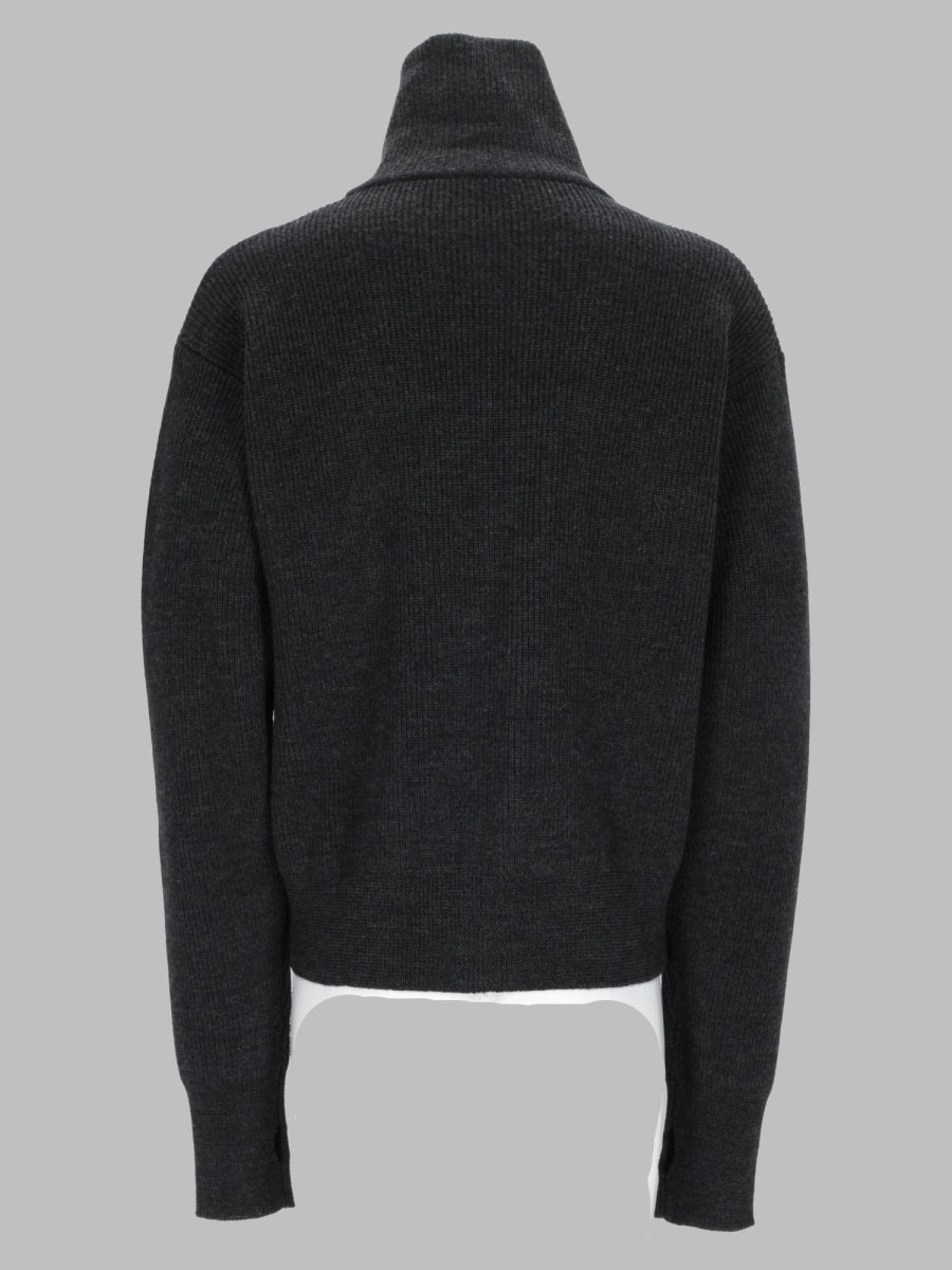 Lemaire Men Cardigan In Lana Con Zip