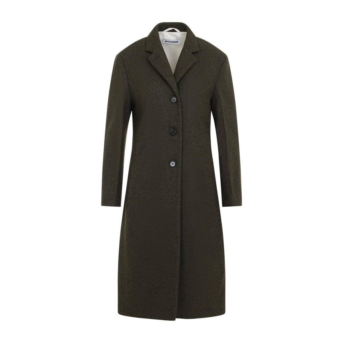 Jil Sander Slim Straight Knee-Lenght Coat Women