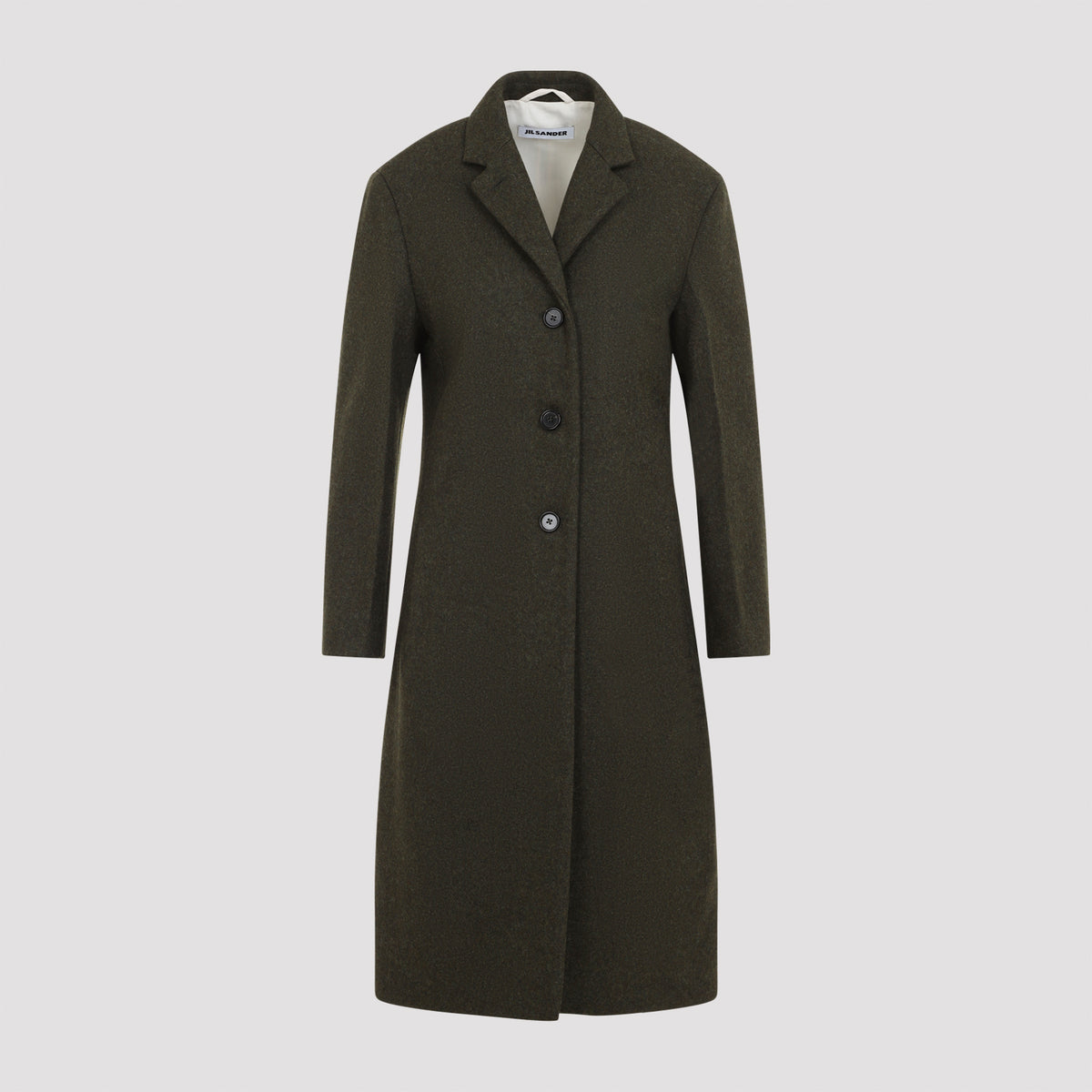 Jil Sander Slim Straight Knee-Lenght Coat Women