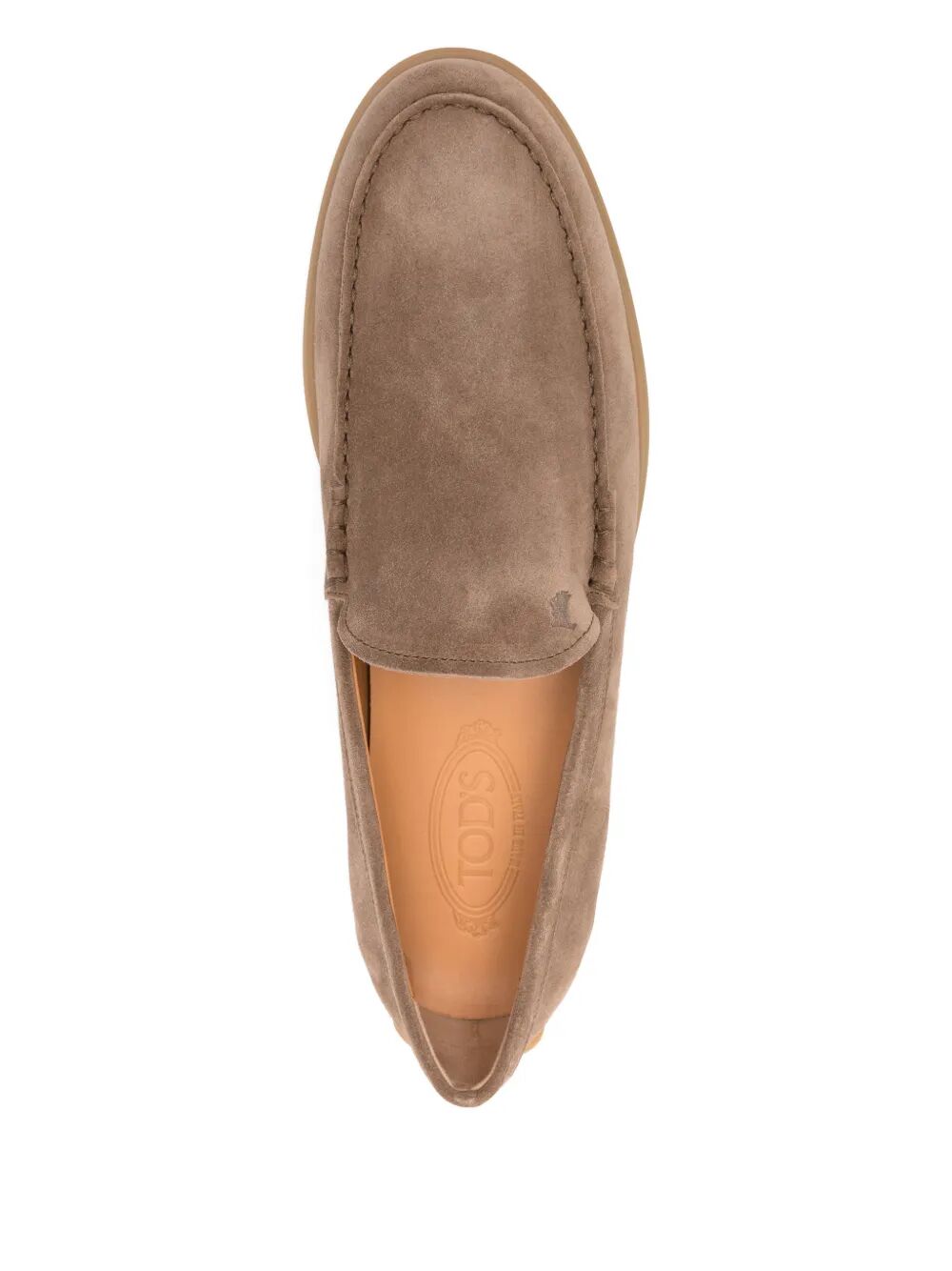 Tod's Men Suede Loafers With Rubber Sole