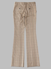 Saint Laurent Women Pantalone Svasato In Lana Pied De Poule Principe Di Galles