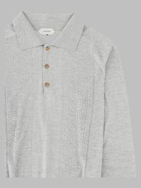 Versace Men Polo In Maglia Di Seta E Cotone