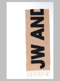 Jw Anderson Unisex Sciarpa Con Logo E Motivo A Spina Di Pesce