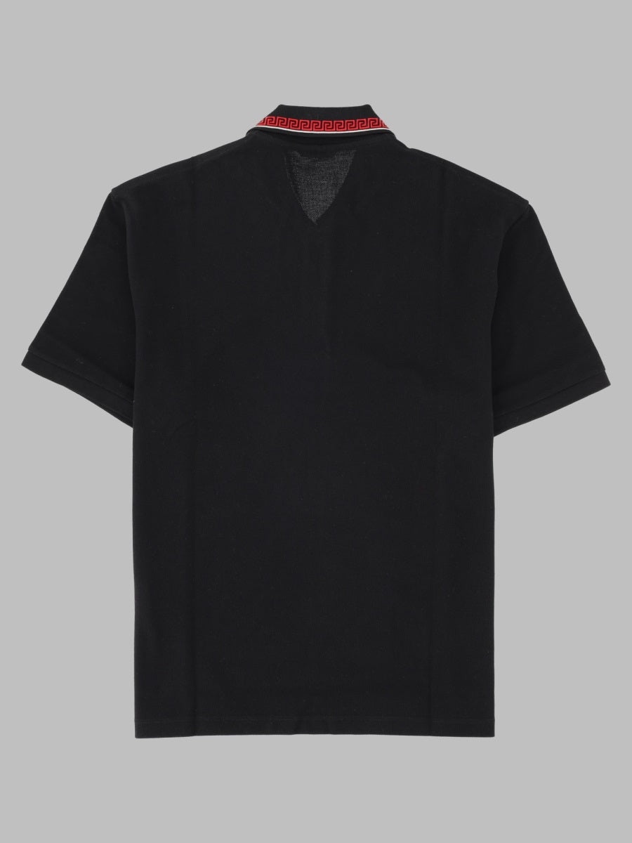 Versace Men Polo Con Logo E Ricamo "Greca"