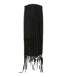 Ferragamo Womens Strapless Tassel Dress