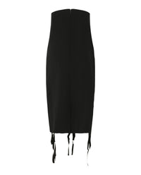 Ferragamo Womens Strapless Tassel Dress