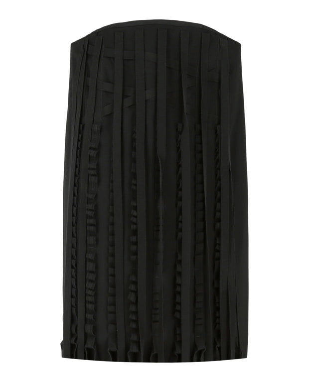 Ferragamo Womens Strapless Tassel Dress