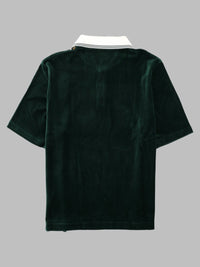 Casablanca Men Polo In Velluto Con Logo