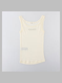 Versace Women Tank Top Con Crystal Logo