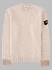 Stone Island Men Maglia In Misto Alpaca E Lana Con Patch Logo