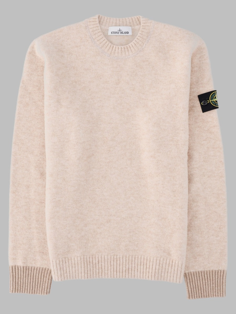 Stone Island Men Maglia In Misto Alpaca E Lana Con Patch Logo