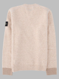 Stone Island Men Maglia In Misto Alpaca E Lana Con Patch Logo