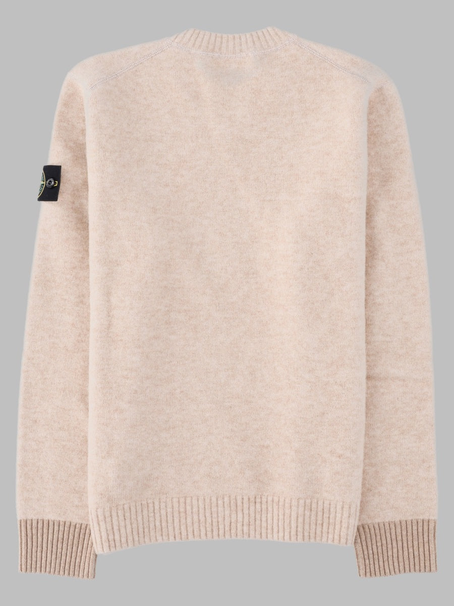 Stone Island Men Maglia In Misto Alpaca E Lana Con Patch Logo