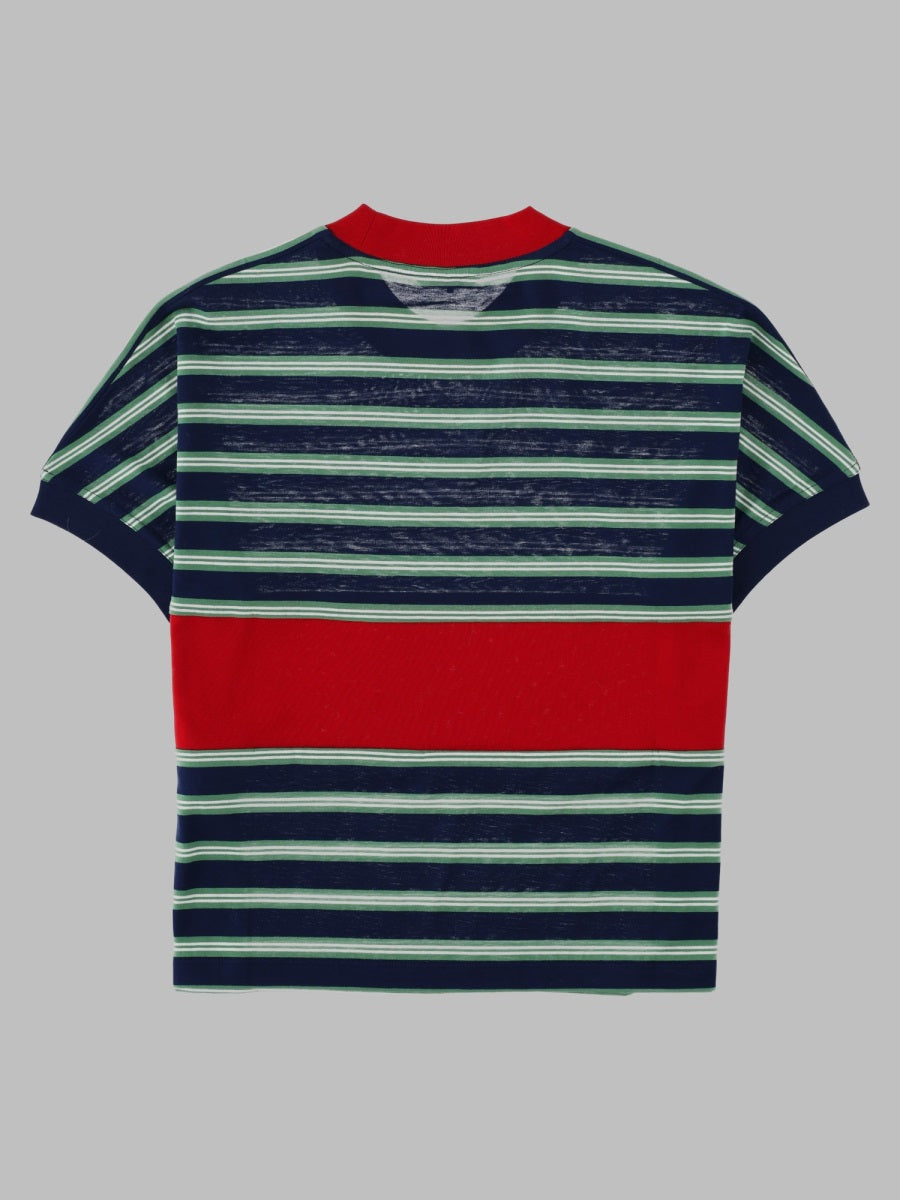 Versace Women T-Shirt In Cotone A Righe Con Logo