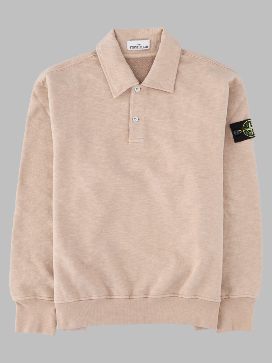 Stone Island Men Felpa Oversize Con Colletto Polo