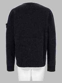 Stone Island Men Maglia In Misto Alpaca E Lana Con Patch Logo