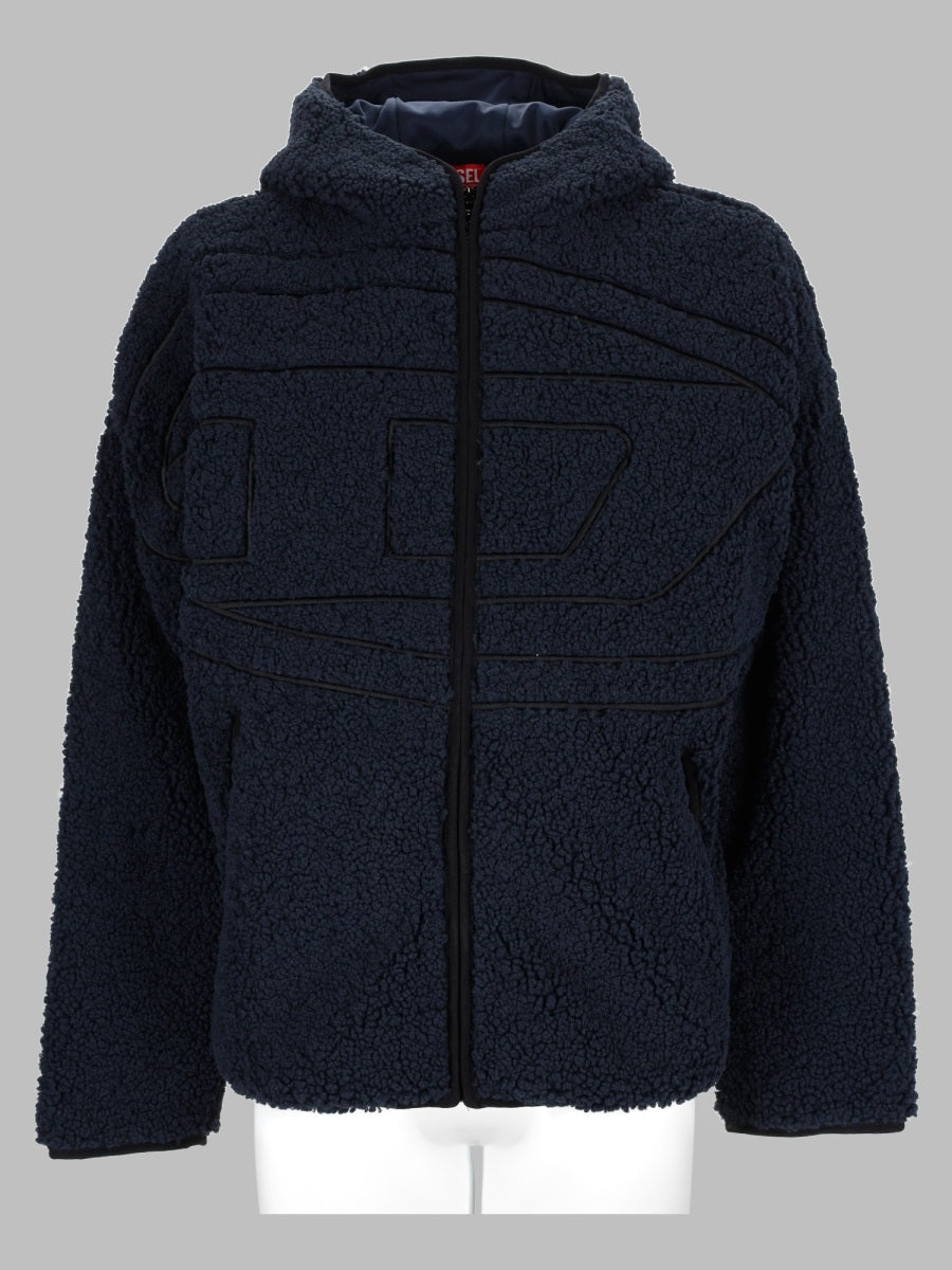 Diesel Men Giacca Teddy Con Cappuccio