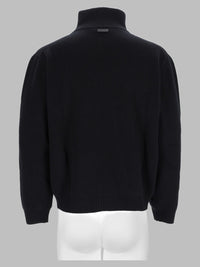 Saint Laurent Men Pullover Con Mezza Zip In Lana A Coste
