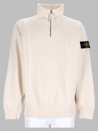 Stone Island Men Felpa Con Zip Corta E Patch Logo