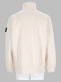 Stone Island Men Felpa Con Zip Corta E Patch Logo