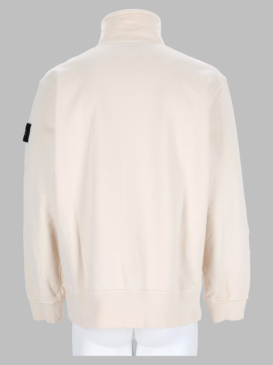 Stone Island Men Felpa Con Zip Corta E Patch Logo