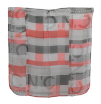 Costume National Red 100% Silk Branded Gray Women's Scarf